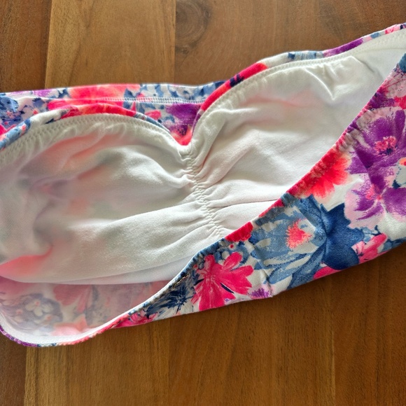 PINK Victoria's Secret Flower Longline Bandeau Bra - Picture 5 of 8